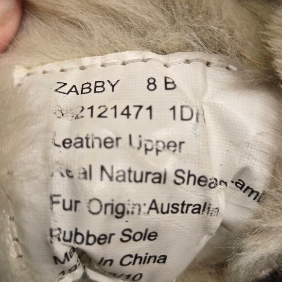 Lauren Ralph Lauren ZABBY Brown Suede Shearling Lace-Up Lug Sole Boots, Sz 8 - Picture 11 of 14